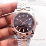 (EW) Chocolate Dial 2 Tone Rose Gold Rolex Datejust II 41 Swiss3235 Watch - 126331